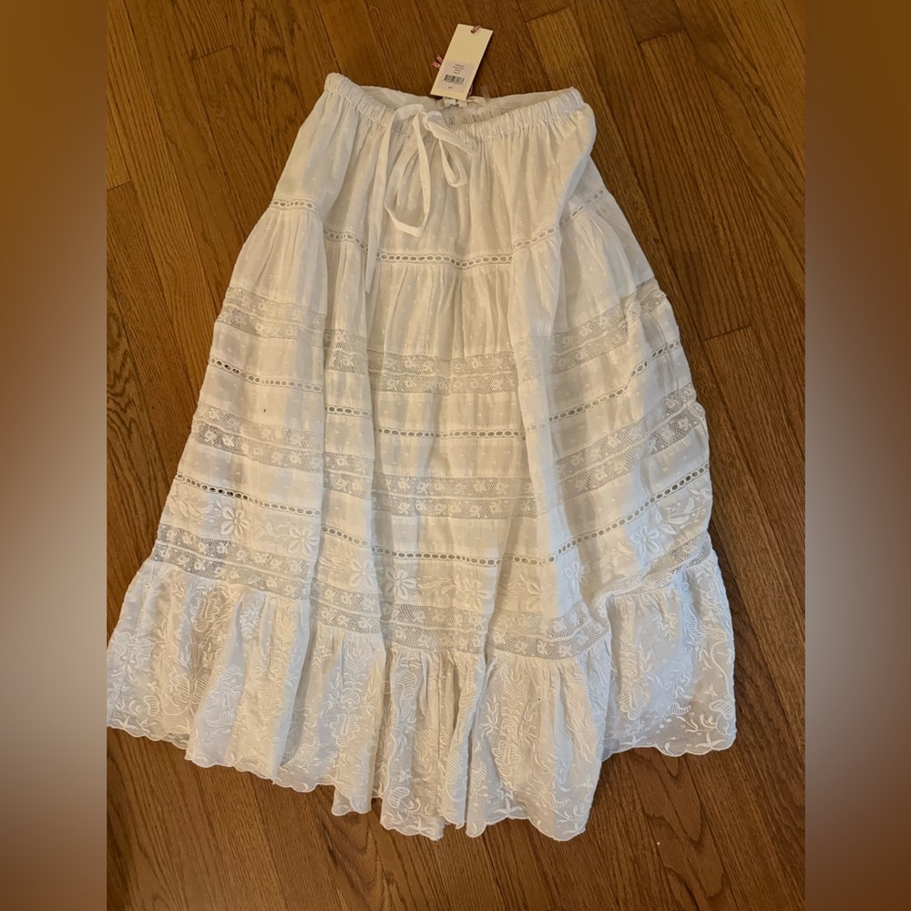 Loveshackfancy size P White Lace Women's Skirt